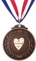 Akyol - je verwarmt me medaille bronskleuring - Liefde - familie - cadeau