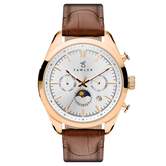 Perseus | Silver-Tone & Rose Gold-Tone Automatic Day/Night Watch