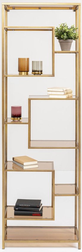 Kare Boekenkast Loft Gold 195x60 cm