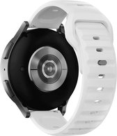 Wit - 22mm robuuste siliconen sporthorlogeband compatibel met Samsung Galaxy Watch 3 45mm/Gear S3 Frontier/Classic/Galaxy Watch 46mm/Huawei Watch GT2 Pro/GT 46mm/GT2 46mm/Ticwatch Pro 3