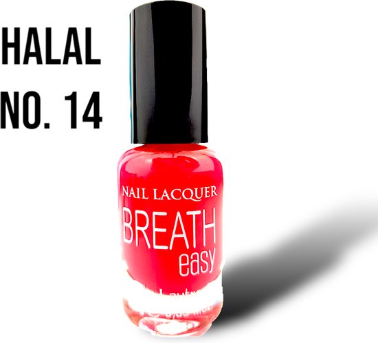 Halal Nagellak - BreathEasy - nagellak no. 14 - waterdoorlatend - luchtdoorlatend - Halal