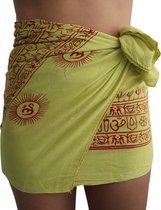 Tedz sarong - groen - stranddoek - pareo - omslagdoek dames – 100% viscose