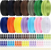 39,2 mm ritssluitingen nylon eindeloos ritssluiting set met schuif en ritssluiting voor naaien en knutselen - 14 kleuren