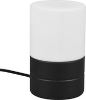 LED Tafellamp - Tafelverlichting - Torna Ria - E14 Fitting - Rond - Mat Zwart - Metaal