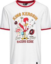 King Kerosin T-Shirt Vintage Ringer ''Beep Beep'' KKU41053 Off White-L