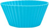Siliconen Cupcake vorm - 12 stuks - Muffin - Bakvorm - Taart - Gebak - Koekjes - Cake - Herbruikbaar - BPA vrij - Rond - Blauw