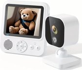 BabyCamara-babyfoon- HD-Lcd scherm- draadloos- draaibaar- graden-temperatuur sensor