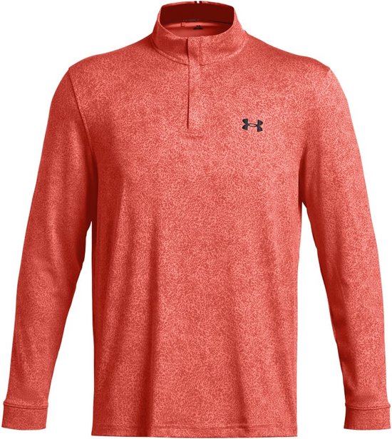 Under Armour Playoff Printed 1/4 Zip-Coho/Red Solstice