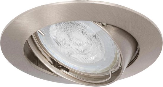 Tapis LED - Spot encastrable Nickel - Dimmable - 4 watt - 350 Lumen - 4000 Kelvin - Lumière blanc froid - IP21 Antipoussière