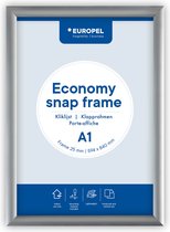 Europel Economy Kliklijst – Posterlijst – A1 –59,4 x 84 cm – 25mm – Aluminium – Zilver