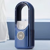 Mini airco – Blauw – airco met water - Mini Airco 4 in 1 – Koelen, Blazen, Lucht Bevochtigen – Draagbare Luchtkoeler Koelventilator – 3 Wind Snelheden – USB Airconditioner – sfeerverlichting -Draagbare - koelventilator - Coolingdown - air cooler