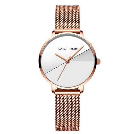 Hannah Martin Elegante Horloge | Rose Goud | Wit Wijzerplaat | Borasi | Dames Horloges | Vrouwen Horloges | Best Verkochte Horloges | Leuke Cadeau | Cadeau Voor Haar | Cadeau Voor Moeder | Luxe Geschenkdoos | Moederdag Cadeautje |