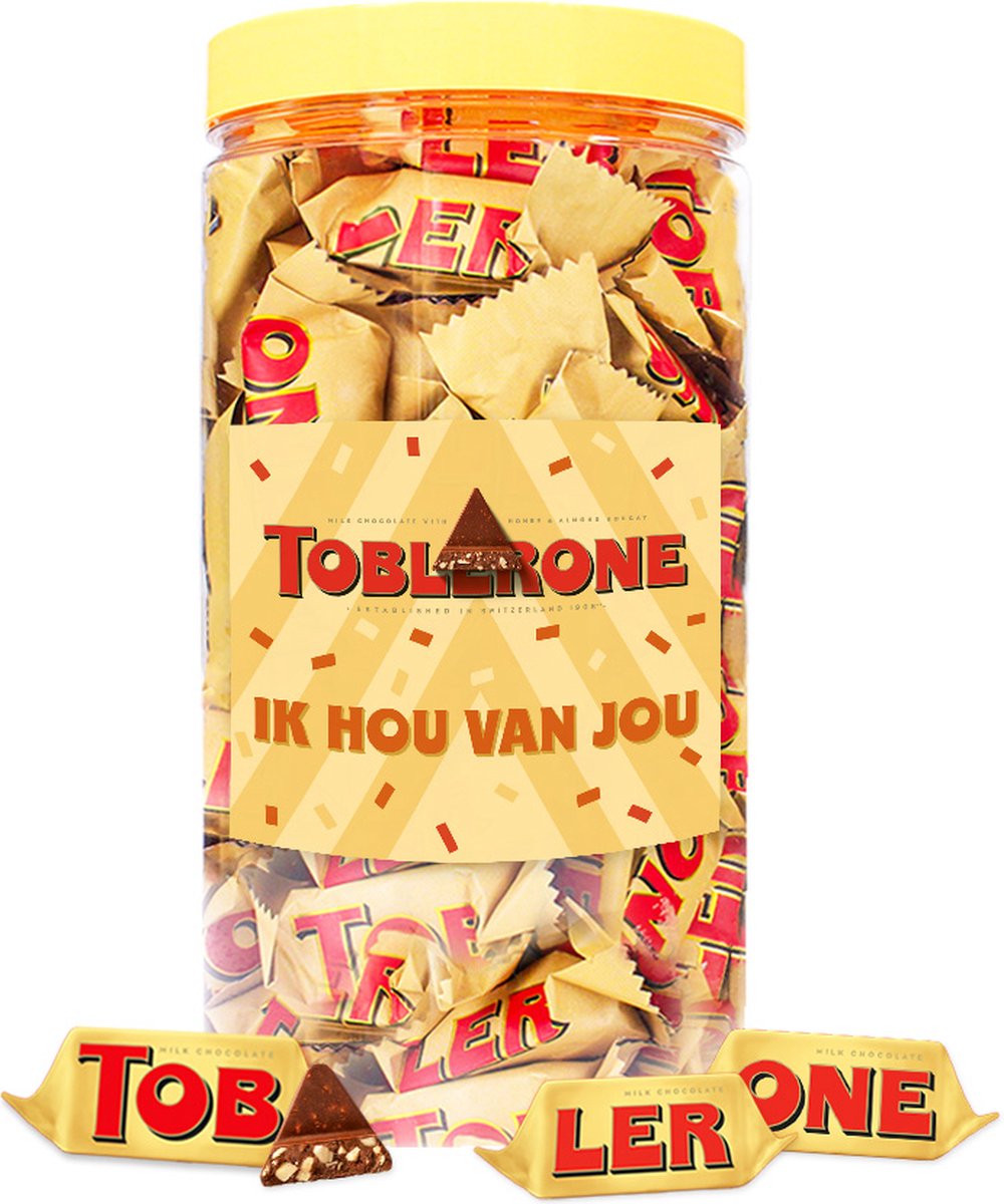 Toblerone Tiny chocolade "Ik Hou Van Jou" - melkchocolade met nougat, amandel en honing - 500g