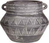 Sass & Belle Vase Ola 24 cm - Vase décoratif - Vase en ciment - Convient pour l'intérieur - Vase gris