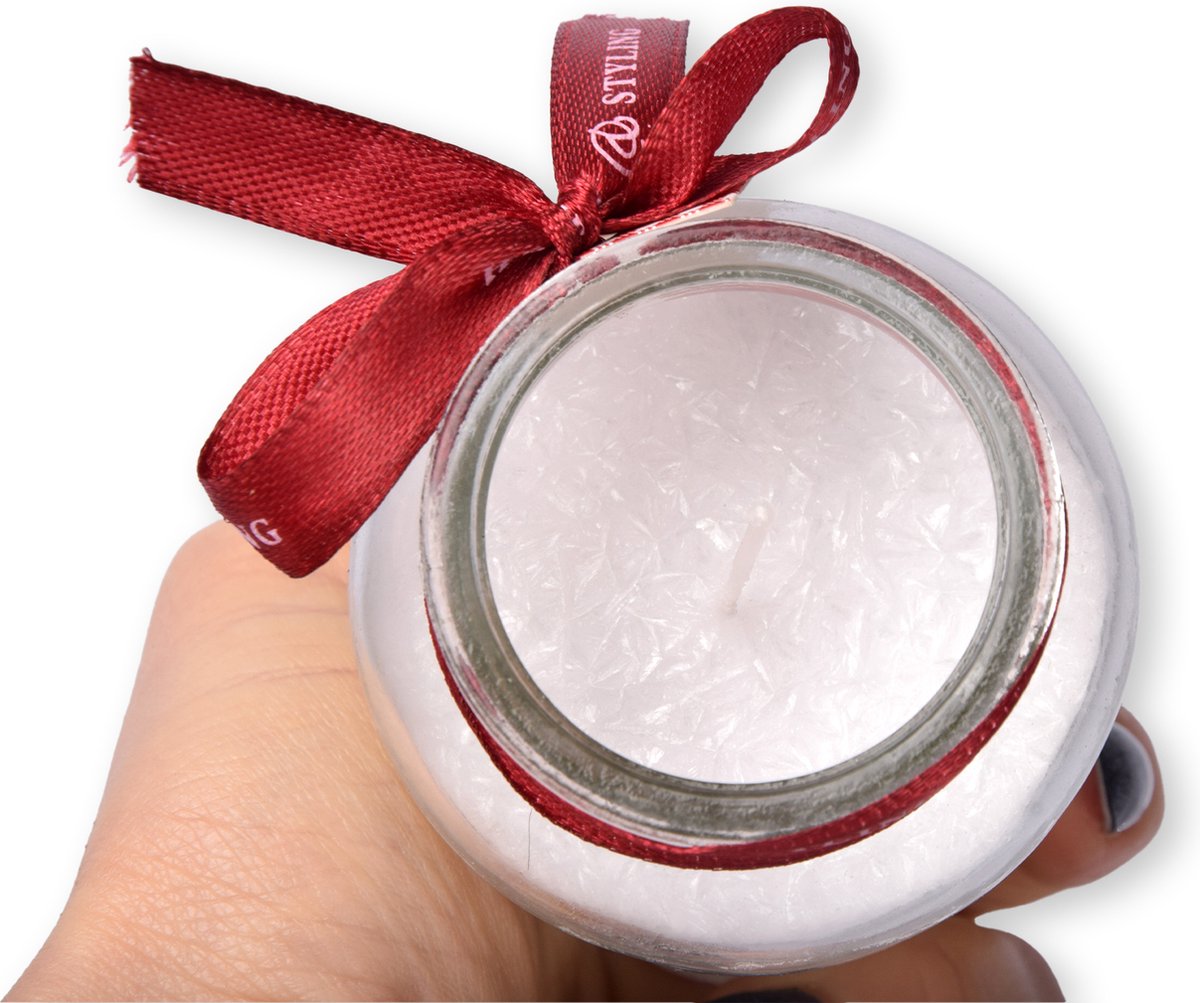 Luxe Geurkaarsen Gift Set - Set van 3 Geurkaarsen in Glas (Vanilla Geur) - Voor Binnen - Huishouden - Wit - Brandtijd 11 uur - Afmetingen: 4.5cm x 7.5cm x 8.2cm — cadeau in Wonen & Interieur - foto 2