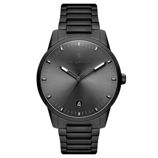 Yves | Zwart Roestvrijstalen Monochroom Horloge