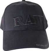 Raw hat black with black logo with poker
