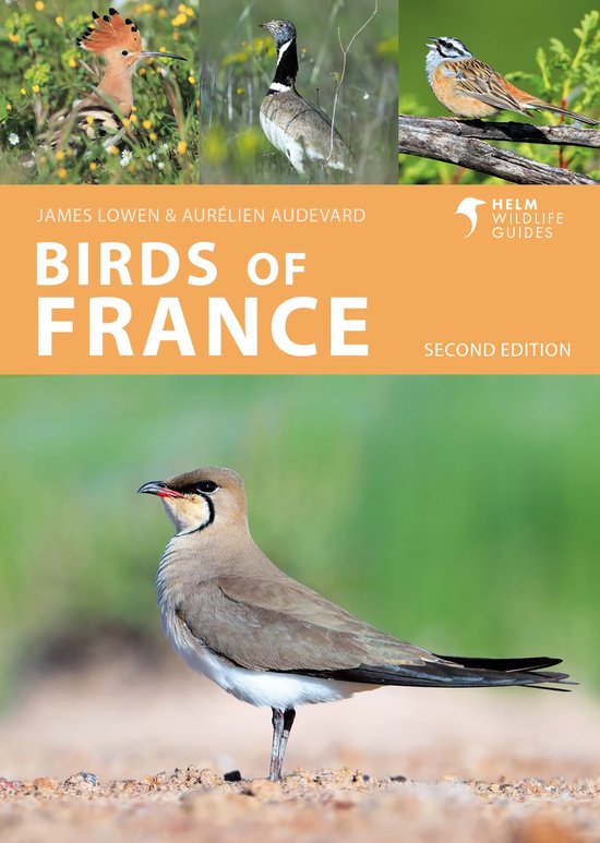 Boekcover 'Birds of France' met diverse vogelfoto's en titel.