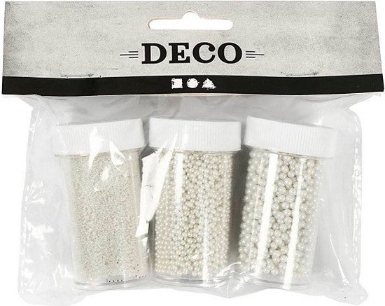 Mini pierres de verre taille 0 6-0 8 + 1 5-2 + 3 mm nacre 3 boites