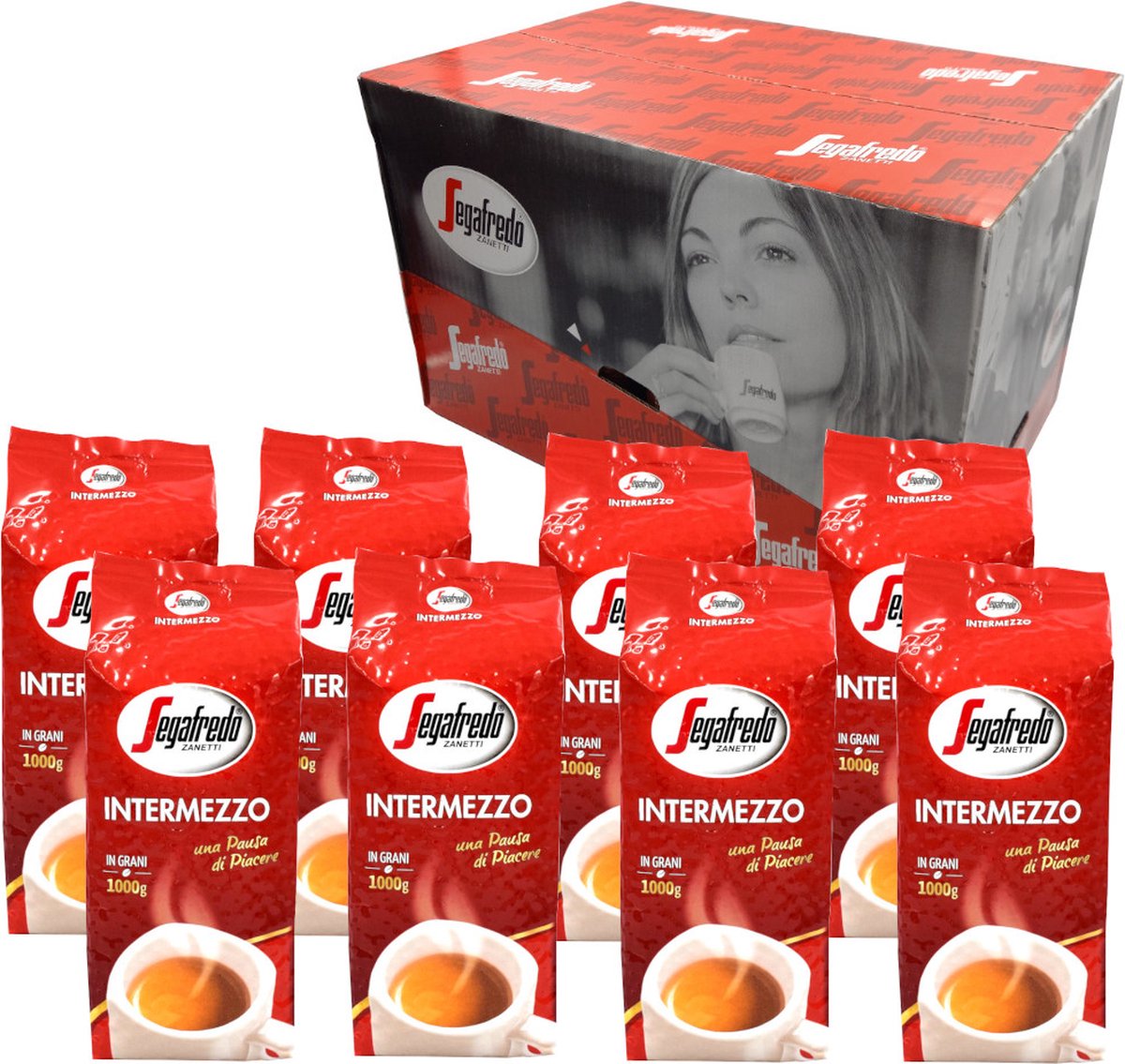Segafredo Intermezzo koffiebonen - 8 x 1 kg