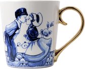 Heinen Delfts Blauw - Mug - Couple qui s'embrasse - Or