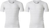 2 heren thermo T-shirts korte mouw van Gentlemen 50% polyester - 50% modal 445 wit maat XXL