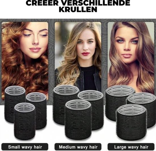 BeautyFit® - Heatless Curls zwart 39-delig - Inclusief E-book en opbergtas - Krulspelden - Haarrollers - Krullen Zonder Hitte - Krullers - Haar Rollers Zelfklevend - Haarkruller