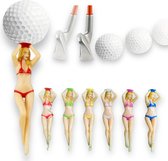 Breng Plezier en Flair op de Golfbaan met de Kinky Pleasure Golftees Sexy Girls in Bikini Set