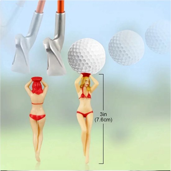 Breng Plezier en Flair op de Golfbaan met de Kinky Pleasure Golftees Sexy Girls in Bikini Set — afbeelding 4