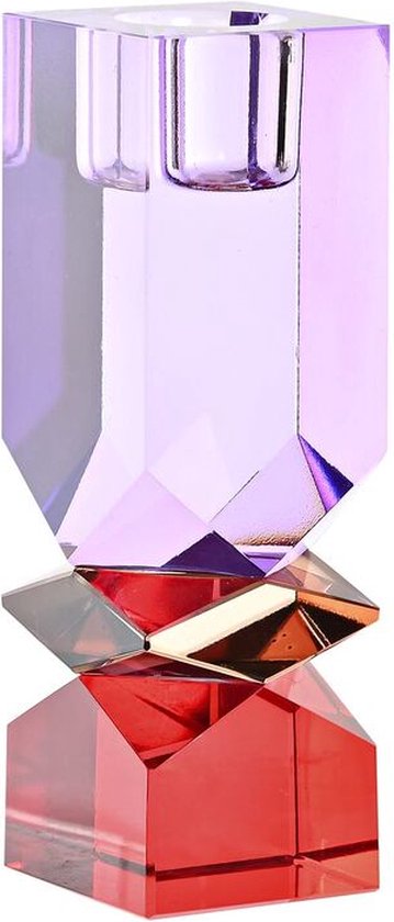 Kaarshouder DKD Home Decor Kristal (4 x 4 x 12 cm)