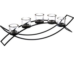 Kaarshouder Atmosphera Tealight Metaal (55 x 13,5 x 9 cm)