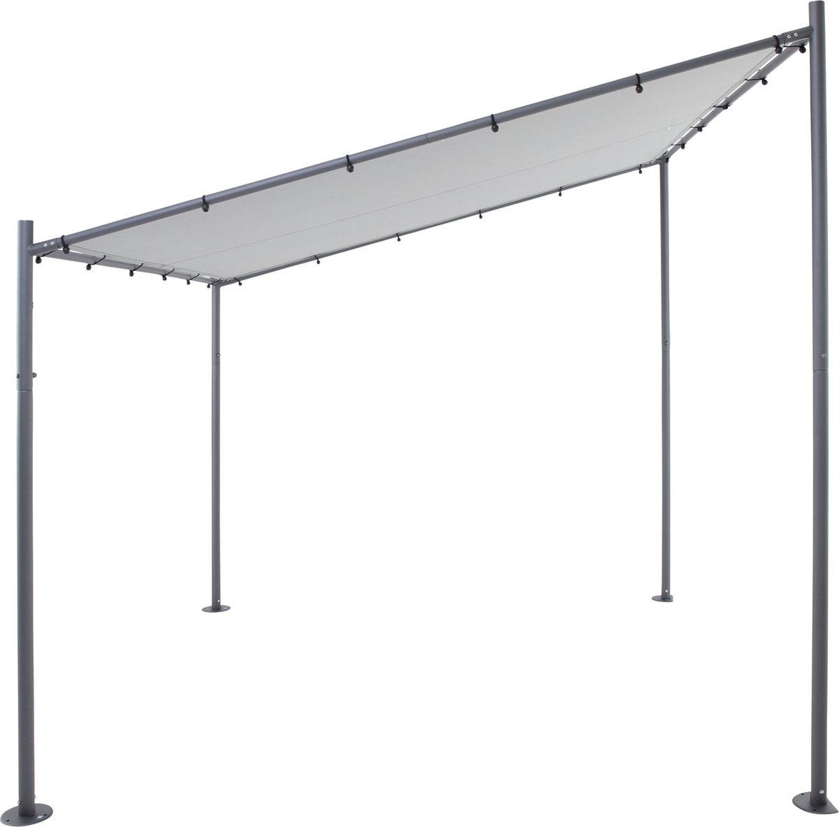 MIRADOR 111 Zonwering 3 m Polyester PVC Antraciet Voor Deluxe Pergola Tuin Terras Pergola Wintervast Stabiel Paviljoen
