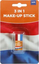 Koningsdag Schmink Stick | Nederlandse Vlag Kleuren WK Voetbal 2024 & Koningsdag Accessoires | 3 cm - Rood, Wit & Blauw