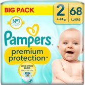 Pampers Luiers Premium Protection Maat 2 Mini, New Baby (4-8 kg), Big Pack, 68 Stuks