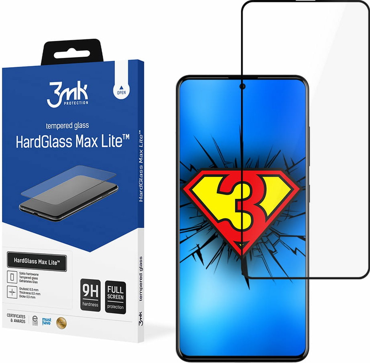 Samsung Galaxy A51/A52 4G/5G A52s 5G Black - 3mk HardGlass Max Lite