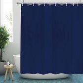 Douchegordijn, donkerblauw textiel, wasbaar, 200 x 220 cm