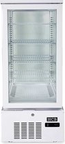 HCB® - Professionele Horeca Gebaksvitrine - 92 liter - wit - 230V - Koelvitrine - 43.4x39.8x115.4 cm (BxDxH) - 48 kg