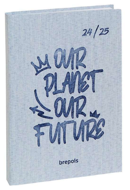 Foto: Brepols agenda 2024 2025 toile ocean school agenda dagoverzicht blauw 11 5 x 16 9 cm