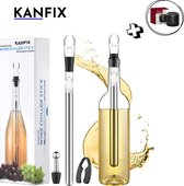 KanFix® Wijnkoeler Stick - Flessen Koeler Stick Koelstok - Wijnkoel Accessoire - Wijnfles Koelstick - Inclusief Kanfix Mini Vacuüm Wijn Stopper