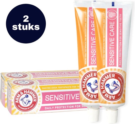 2 Tubes - Arm & Hammer - Baking soda - Tandpasta - Sensitive care - 125 gram