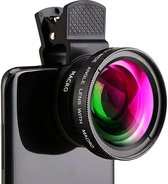 Telefoon Camera Lens Set - Groothoek & Macro - Smartphone Fotografie Accessoire - Optische Lenzen - Clip-On Design - Professionele Foto's en Video's - Lens Kit - Compact en Gemakkelijk te Gebruiken