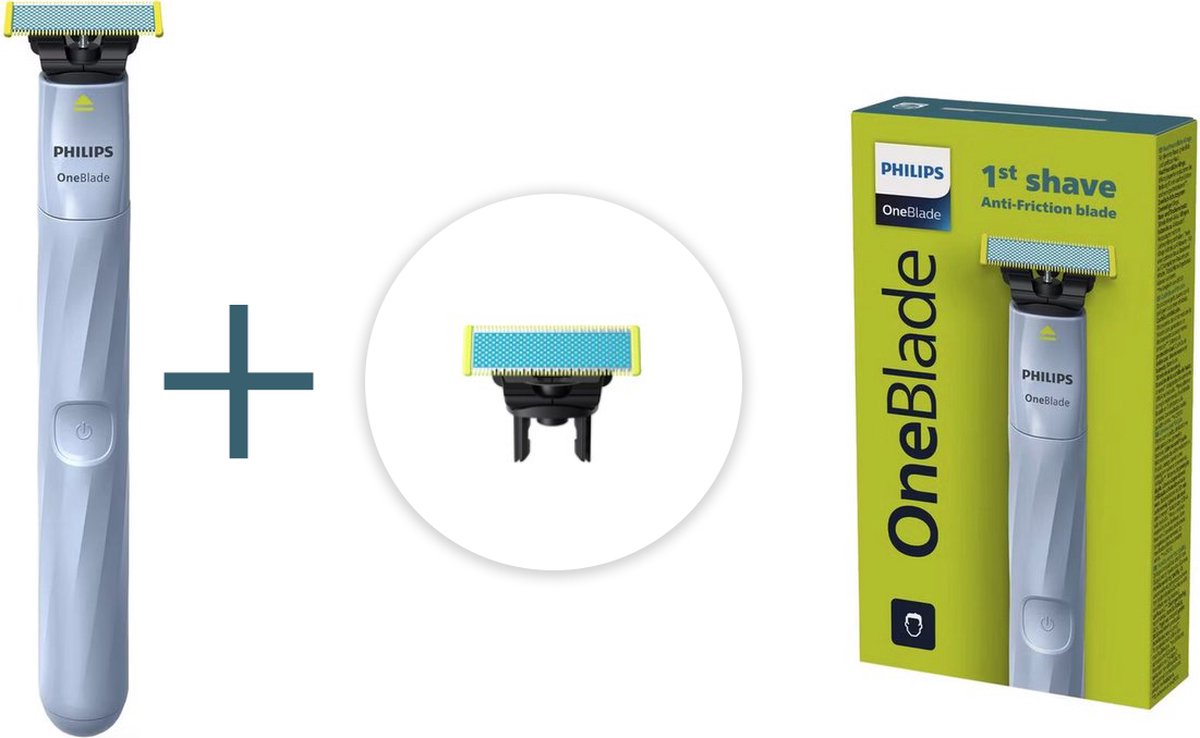 Philips OneBlade First Shave QP1324/30 – Scheerapparaat - Voor de eerste scheerbeurt - extra mesje