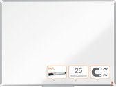 Nobo Premium Plus Magnetisch Whiteboard Emaille - Met Accessoire Houder - Inclusief Whiteboard Marker - 120x90cm - Wit