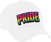 Bellatio Decorations Gay Pride pet voor volwassenen - wit - pride - regenboog - LHBTI