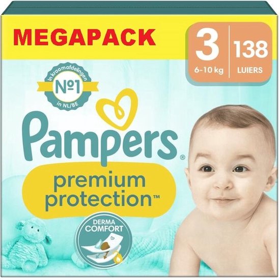 Pampers - Premium Protection - Maat 3 - Megapack - 138 luiers - 6/10 KG