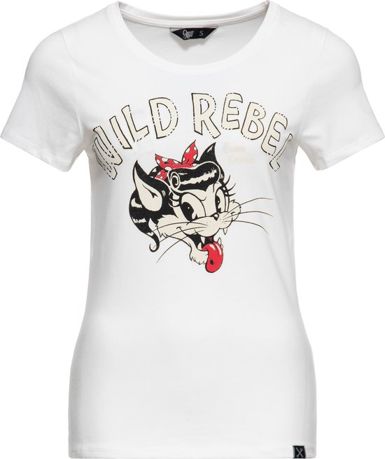 Queen Kerosin - Wild Rebel - Shirt - Top - Grote Maat - Plus Size - Maat 4XL - XXXXL