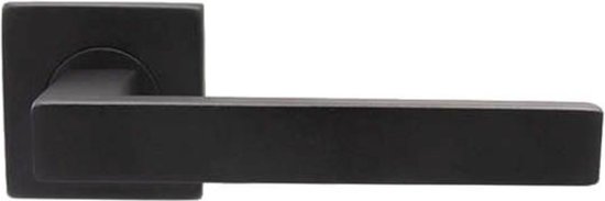 Deurklink Basis vierkant zwart Op langschild WC63/8 | Online Deurbeslagshop
