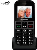 Denver - Senioren - Mobiele Telefoon - Simlockvrij + Oplaadstation - Dual Sim