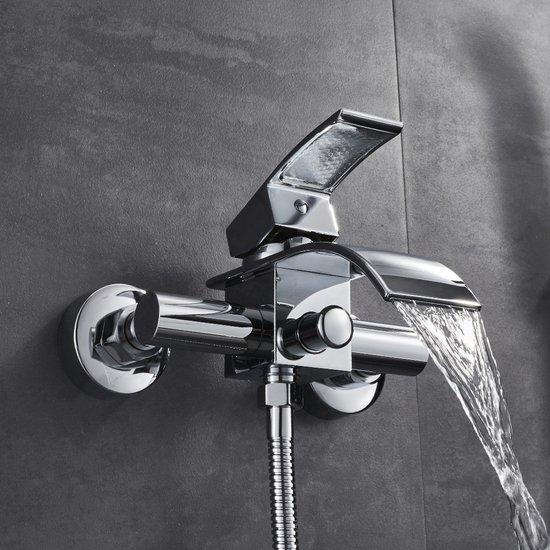 Radius Opbouw Badkranenset | Zwart Thermostaatkraan Met Handdouche 5 Standen 154972