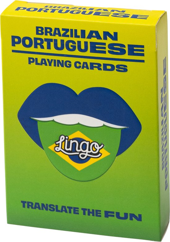 Foto: Lingo braziliaans portugees speelkaarten playingcards talen leren brazilian portuguese jong en oud woordenschat woordenschat leer portugeese woordenschat op een leuke en gemakkelijke manier 52 essenti le vertalingen leren reizen spelen